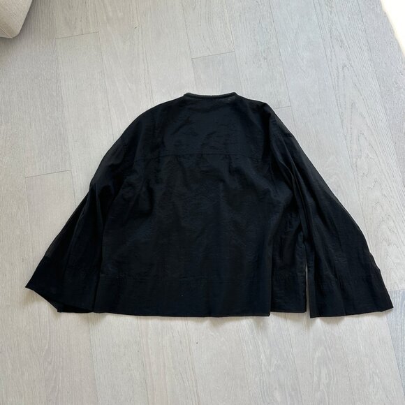 Massimo Dutti Black Button Down Blouse Large - Picture 5 of 7